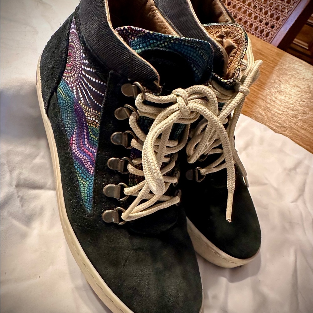 Colorful Patterned High-Top Sneakers